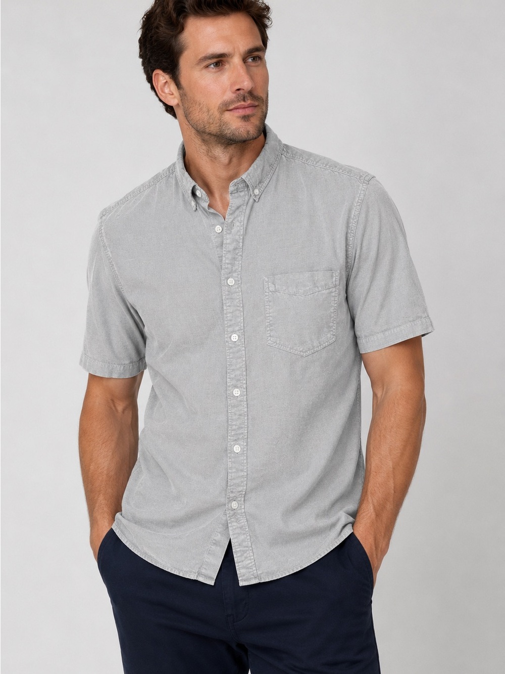 H&M Divided Men’s Short Sleeve Button-Up Shirt